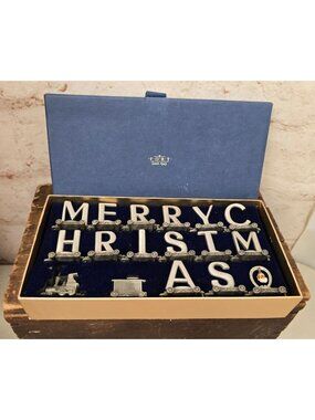Fort Pewter Merry Christmas Train Set Letters